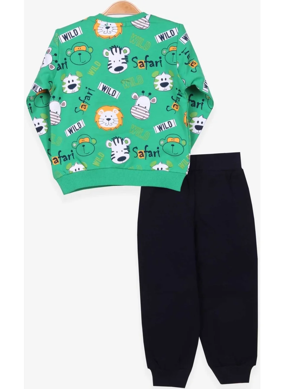 بريز Boys Tracksuit Set Monkey Embroidered Green (1-4 Age)