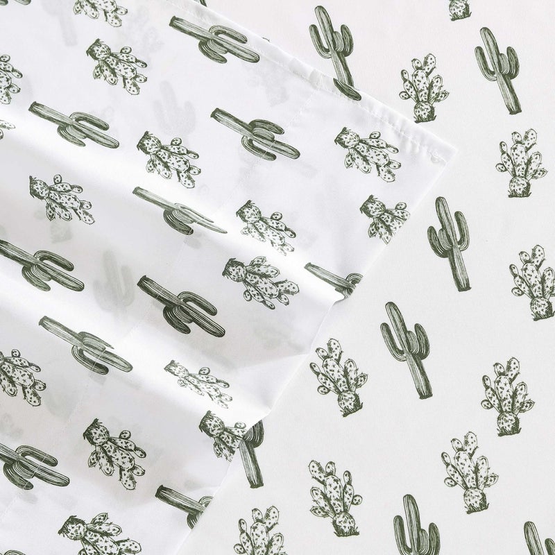Wrangler - Twin XL Bed Sheets  Breathable & Wrinkle Resistant Bedding with Matching Pillowcase  Lightweight for Year-Round Use  Dorm Essentials (Cacti Green) - Image 4