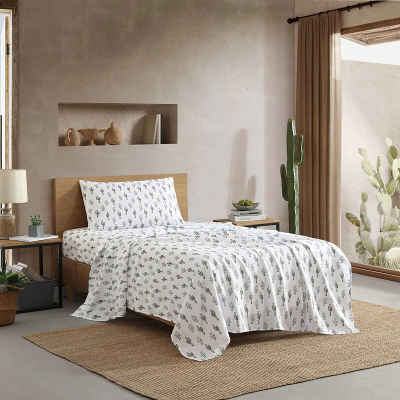 Wrangler - Twin XL Bed Sheets  Breathable & Wrinkle Resistant Bedding with Matching Pillowcase  Lightweight for Year-Round Use  Dorm Essentials (Cacti Green) - Image 1