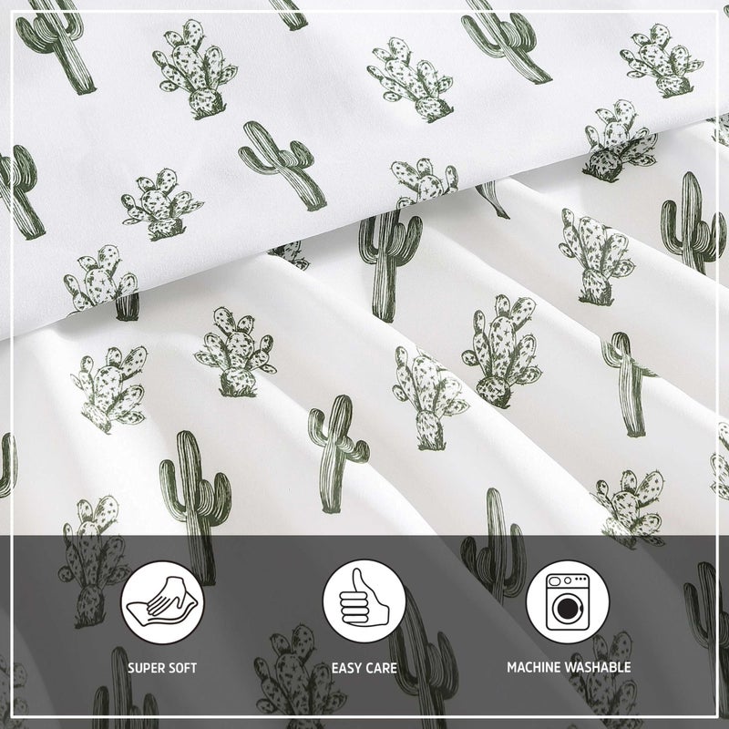 Wrangler - Twin XL Bed Sheets  Breathable & Wrinkle Resistant Bedding with Matching Pillowcase  Lightweight for Year-Round Use  Dorm Essentials (Cacti Green) - Image 5