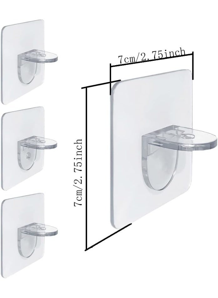 (4 Pcs) Self Adhesive Shelf Bracket, Adhesive Shelf Support Pegs Without Drilling With Strong Double Sided Tape, Support Shelves for Cabinets, Kitchen Furniture, Bookshelves - Image 3