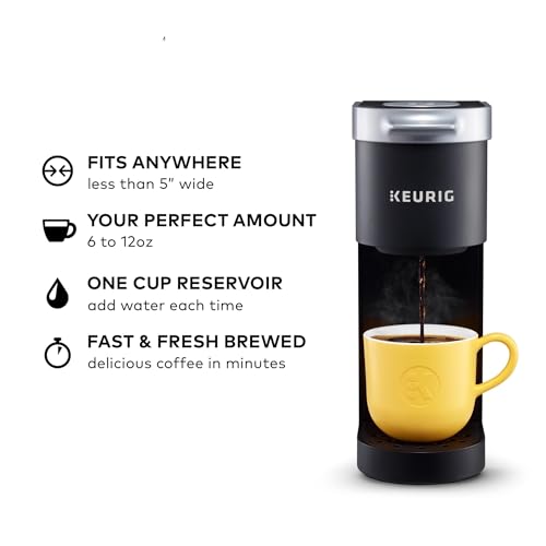 Keurig K-Mini Single Serve K-Cup Pod Coffee Maker, 6 to 12oz Brew size, with Cord Storage, Perfect for Small Spaces, Black - Image 2