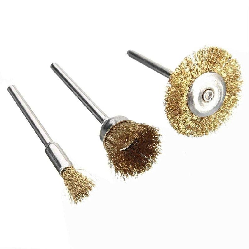 DIY Crafts Diy Crafts 11666 11617 Brass Steel Wire Brush Polishing Wheels Kit for Dremel Rotary Tools, Multicolor, 36 Piece  - Image 2
