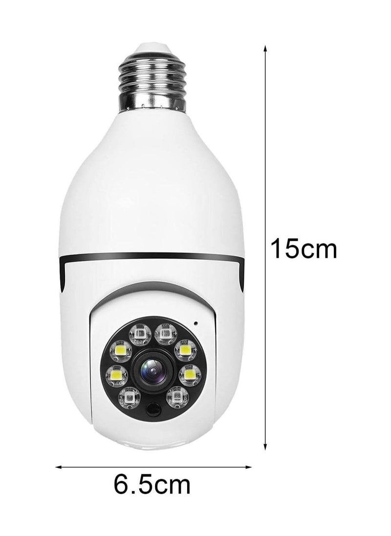 ELTRAZONE Bulb Camera 1080P, Night Vision IP Camera, PTZ Camera, 4X Digital Zoom Monitor, Home Security System, WiFi Camera Full Color - Image 1