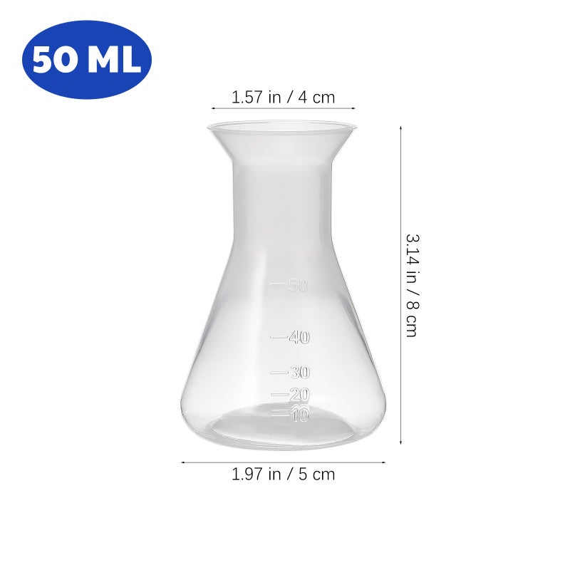 5 Pcs Conical Flasks Experiment Flasks Conical Bottles Laboratory Tools - Image 3