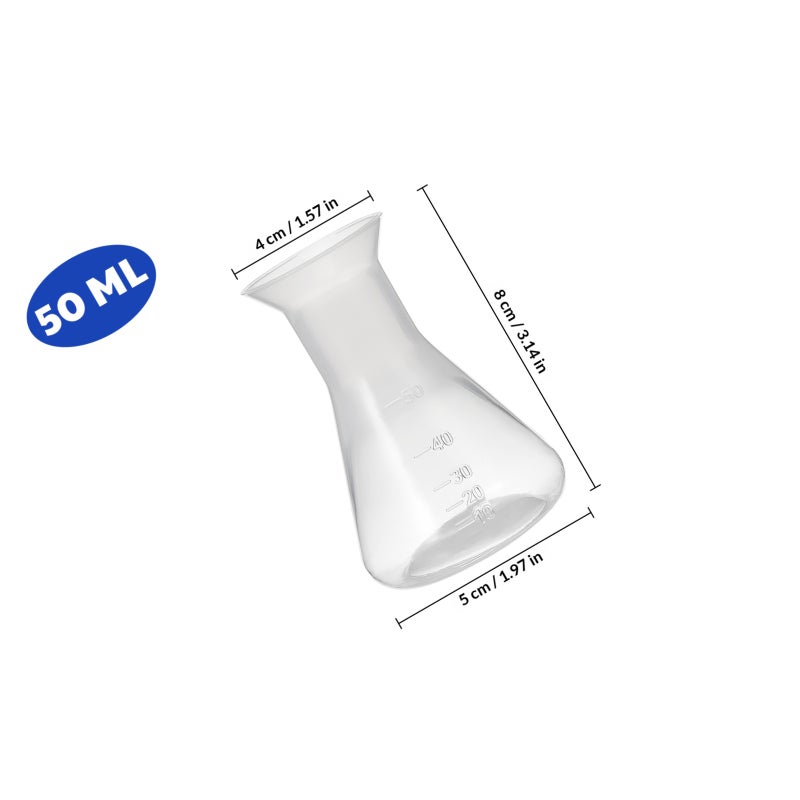 5 Pcs Conical Flasks Experiment Flasks Conical Bottles Laboratory Tools - Image 2