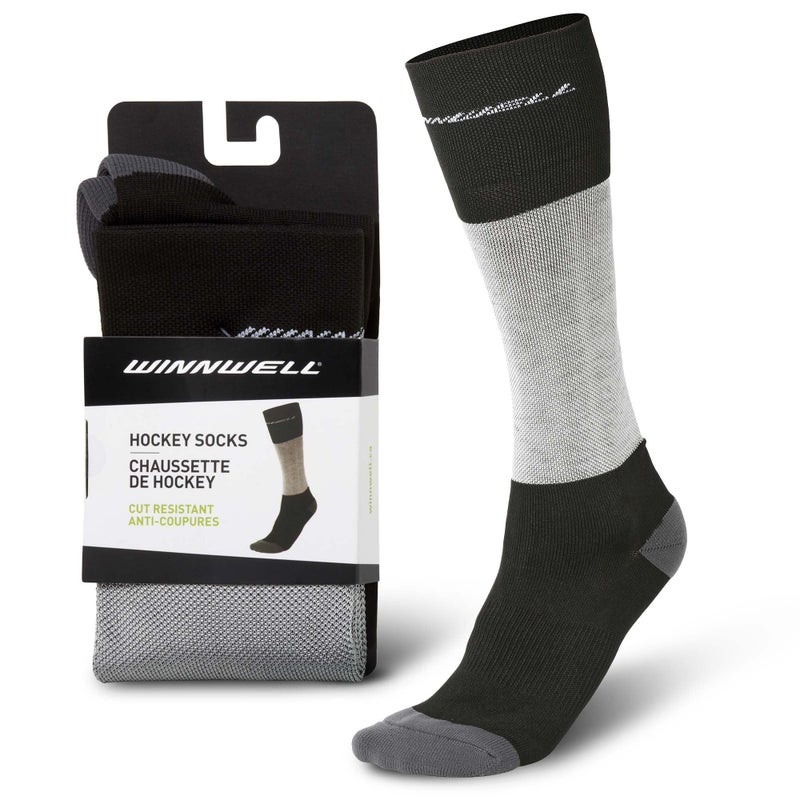 Winnwell Cut-Resistant Hockey Socks - Moisture-Wicking Gear with Double-Padded Heel & Y-Seam Toe for Ice Hockey Players (X-Large) - Image 5