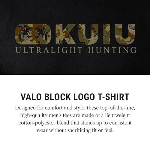 KUIU Valo Block Logo T-Shirt - Men's Lightweight Cotton-Poly Blend, Pre-Washed, Soft Crew Neck Tee – Charcoal - Image 3