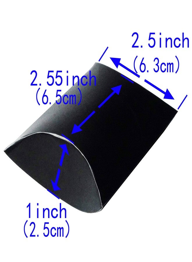 AWESON PARTY Black Kraft Paper Pillow Box Candy Treat Box Kit Gift Boxes with Gold Ribbon Wedding Favors Baby Shower Birthday Graduation Party Thank You Boxes Supplies, 50pc - Image 2
