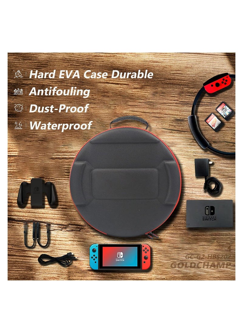 Generic - Carrying Case for Nintendo Switch Ring Fit Adventure, Ring-Con Handbag with Game Card Slots Shockproof Storage Bag AC Adapter Storage for Switch Console Controller Dock AC Adapter Switch Accessories - Image 1
