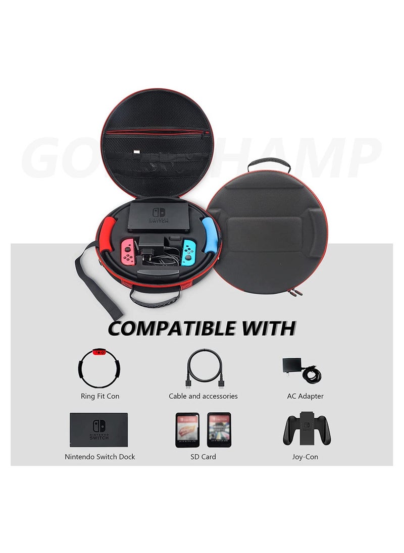 Generic - Carrying Case for Nintendo Switch Ring Fit Adventure, Ring-Con Handbag with Game Card Slots Shockproof Storage Bag AC Adapter Storage for Switch Console Controller Dock AC Adapter Switch Accessories - Image 1