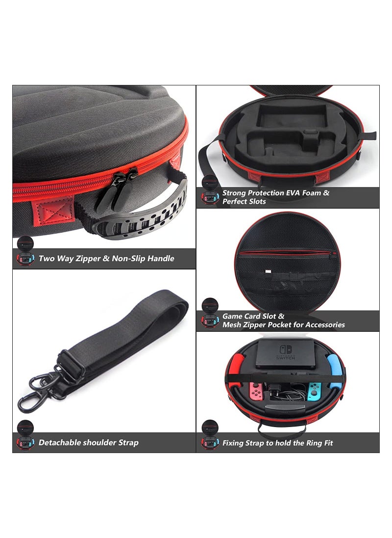 Generic - Carrying Case for Nintendo Switch Ring Fit Adventure, Ring-Con Handbag with Game Card Slots Shockproof Storage Bag AC Adapter Storage for Switch Console Controller Dock AC Adapter Switch Accessories - Image 1