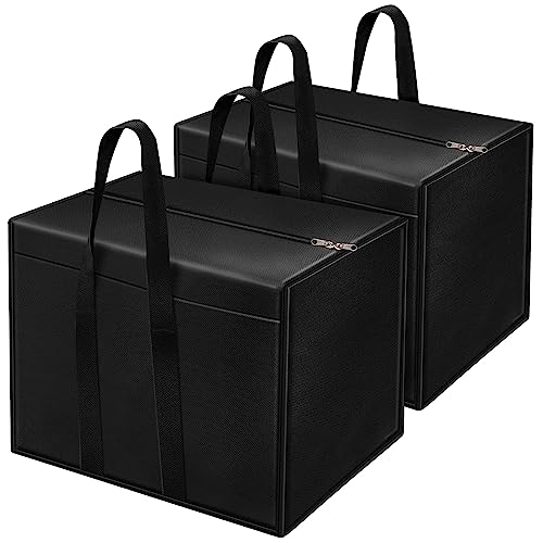 RYLAN 2 Pack Nylon 85 L Moisture Proof Multi-Purpose Storage Bag/Clothing Storage Organiser/Toy Storage/Stationery Paper Storage Bag with Zipper Closure & Strong Handle (57x36.8x40.5 cm) - Image 1