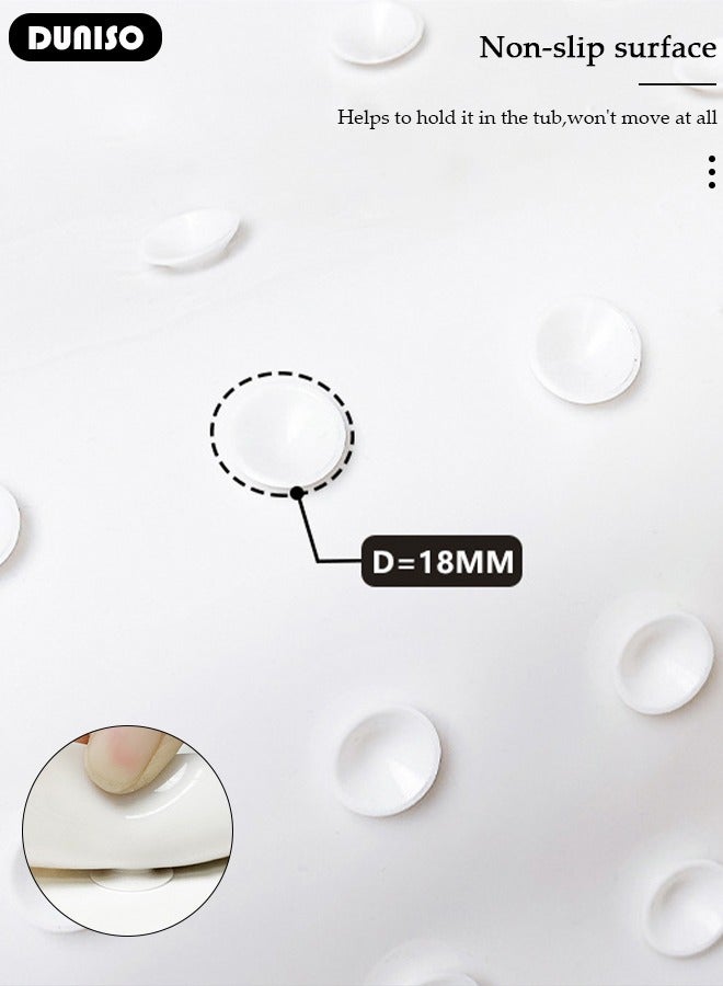 DUNISO Panda Parttern Anti Slip Bathroom Mat Shower Mat Waterproof Mat Foot Massage Mat With Drain Holes And Suction Cups 40*70cm Bath Mat For Tub, Toilet And Bathroom Floors Beige  - Image 4