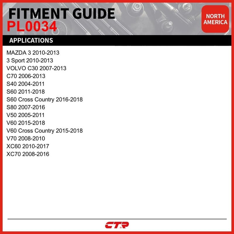 CTR PL0034 Front Stabilizer Bar Link for Mazda and Volvo Vehicles - Image 3