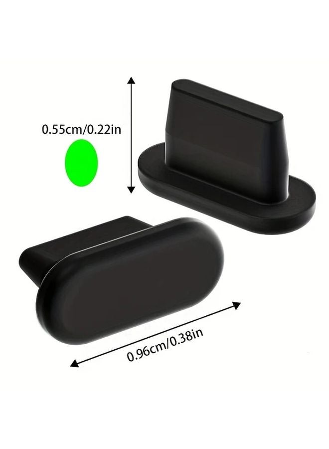 وايت لايتنينغ سدادات سيليكون لمنع دخول الغبار للهواتف 10 قطع واقيات منفذ الشحن لأجهزة آيفون وأجهزة USB C - Image 3