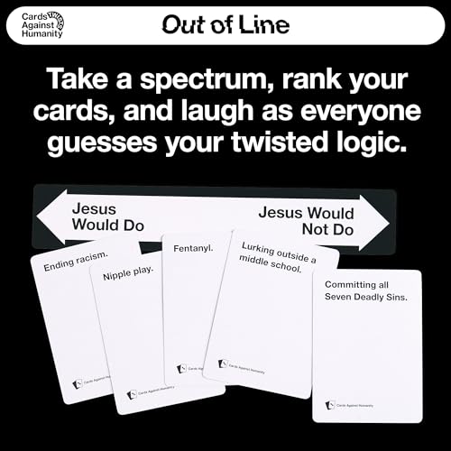 Cards Against Humanity Out of Line A New Twist on The Classic Adult Party Game New Expansion Plus a Whole New Way to Play Where You Rank Cards on Spectrums - Image 5