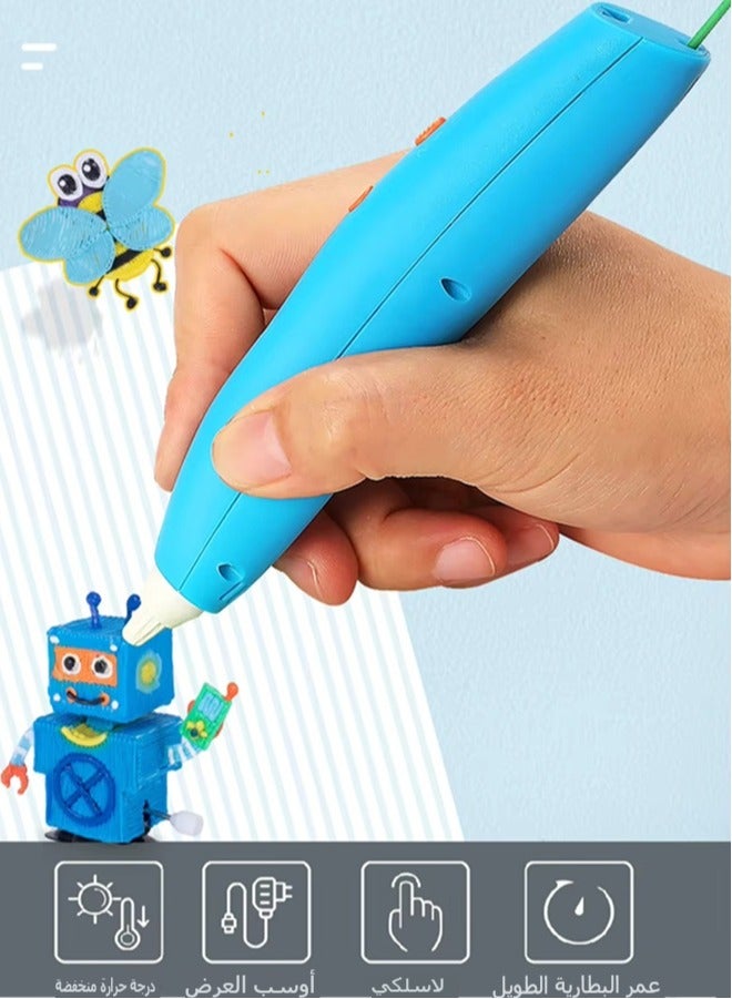 Alinfu Low Temperature 3D Printing Pen Set for Kids with 6 Assorted Colors PCL Filament, 3Doodler Arts Craft Drawing Pen Set, Home Art Activity Set Educational Stem Toy DIY Gift Present for Boys Girls Age 6 or Up  - Image 2