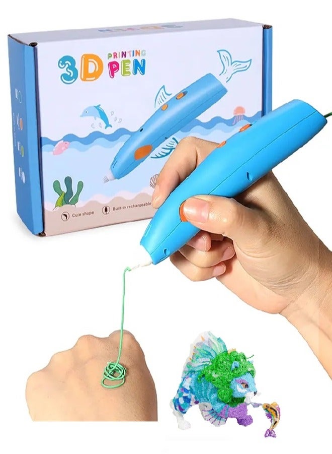 Alinfu Low Temperature 3D Printing Pen Set for Kids with 6 Assorted Colors PCL Filament, 3Doodler Arts Craft Drawing Pen Set, Home Art Activity Set Educational Stem Toy DIY Gift Present for Boys Girls Age 6 or Up  - Image 1