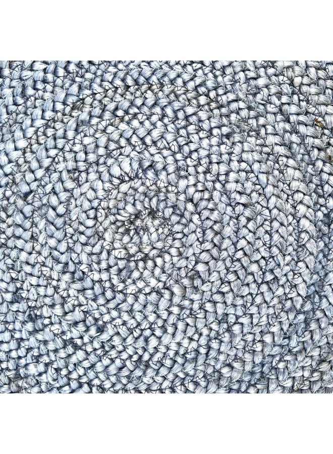 HANDPICKED FURNITURE Handpicked Furniture Jute Blue Rug, Ultra Soft Area Carpets For Bed Room, Living Room, And Dining Room, Antislip Floor Carpets, Easy To Clean, Made In India, Circular  - Image 5