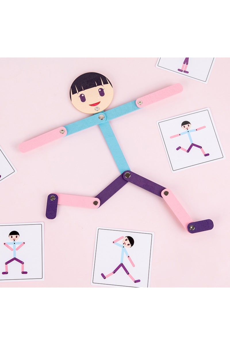 مجموعة ألعاب تركيب مونتيسوري للبنات، تتضمن 24 بطاقة مزدوجة الجوانب، بتصميم رياضي، ونمط مونتيسوري، لتنمية ذكاء الأطفال.