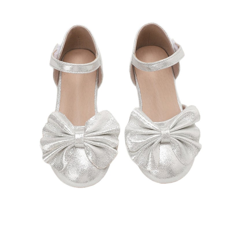 Girls'' Shoes, Little Girls'' Round-Toe Cute Single Shoes, Summer Princess Shoes, New Hollow Bow Children''s Sandals - Image 2