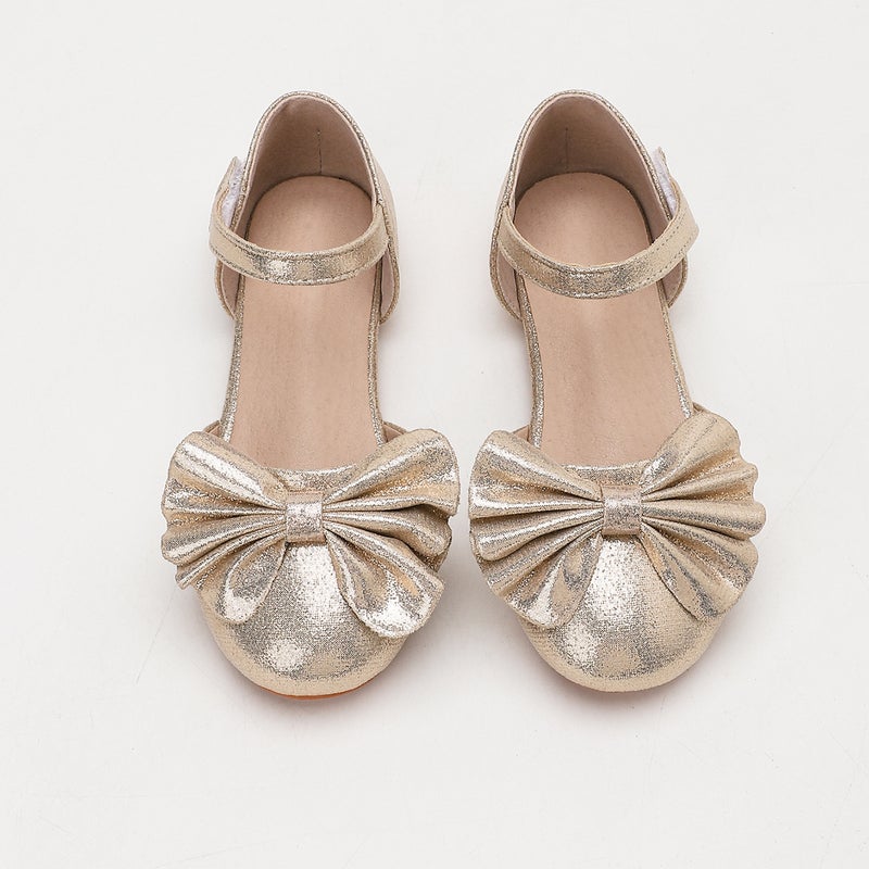 Girls'' Shoes, Little Girls'' Round-Toe Cute Single Shoes, Summer Princess Shoes, New Hollow Bow Children''s Sandals - Image 1