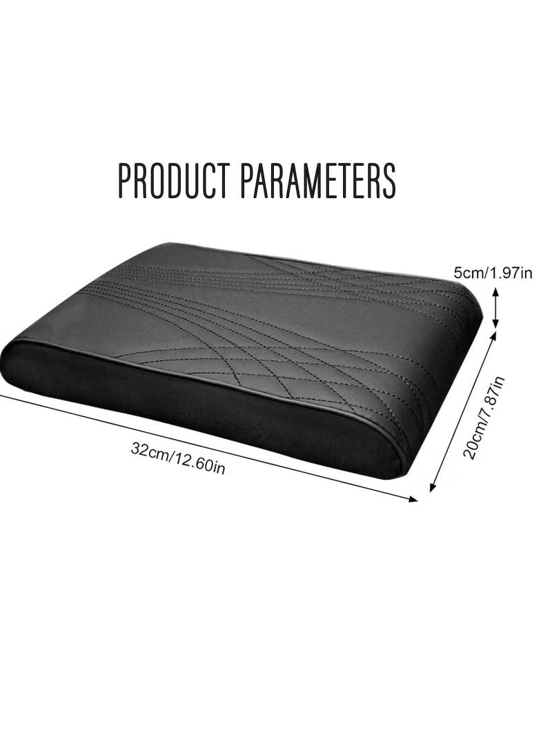 3XR Car Arm Rest Pad Cover Handrail Pad, Car Center Console Armrest Cushion With Mobile Pocket For LAND CRUISER, PATROL and GMC 5412 black - Image 5