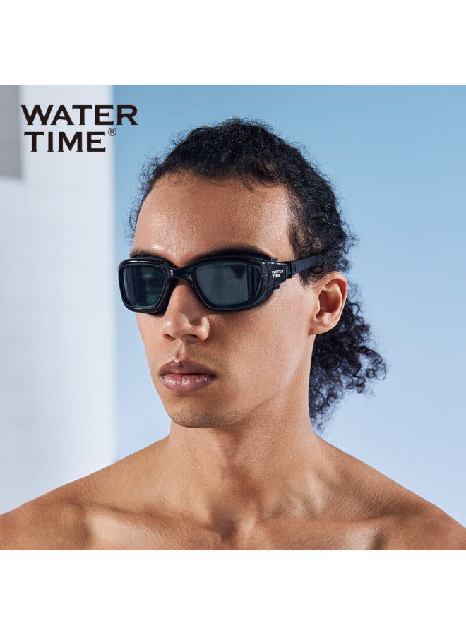 Watertime/shuichuan Swimming Goggles, Anti-fog, High-definition, Large Frame, For Men And Women, Professional Training Swim Gl, Black - Image 2