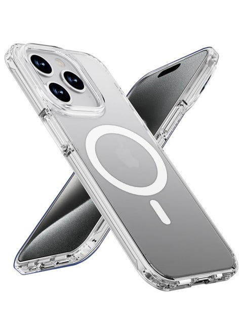 X-level Design for iPhone 15 Pro Max FROSTED SAND [Compatible with MagSafe] Bumper Case PC Back With TPU Phone Cover  - Clear