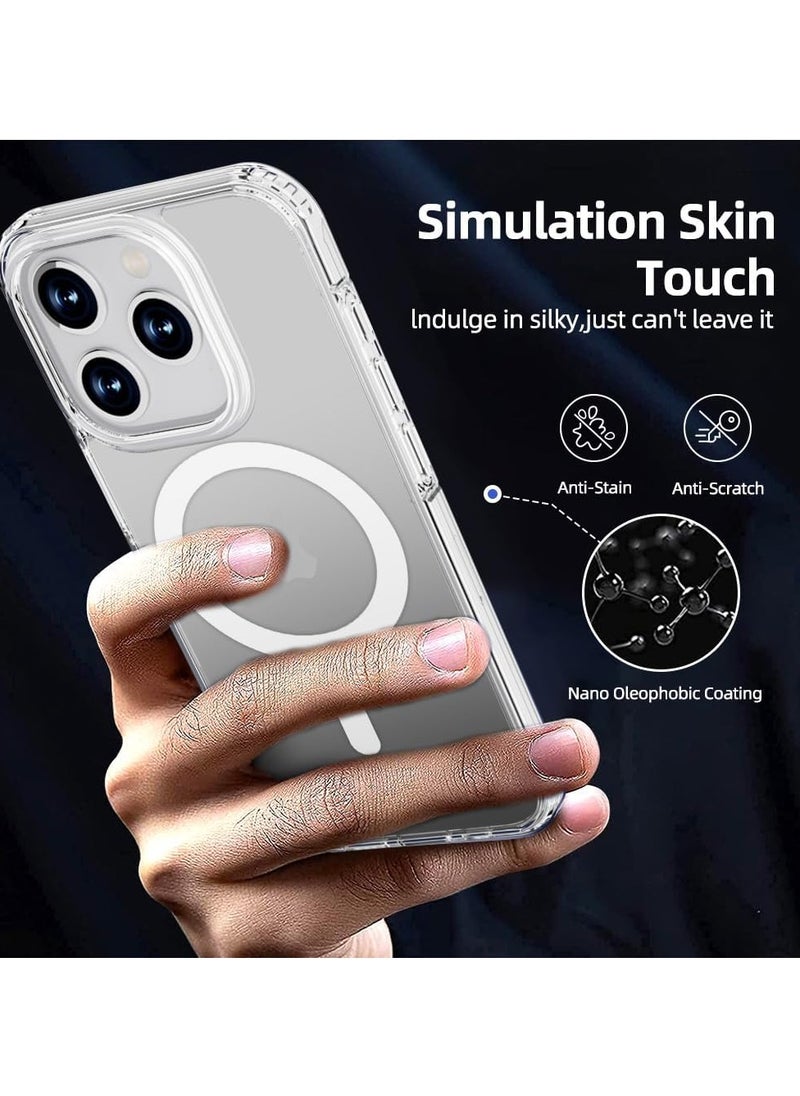X-level Design for iPhone 15 Pro Max FROSTED SAND [Compatible with MagSafe] Bumper Case PC Back With TPU Phone Cover  - Clear