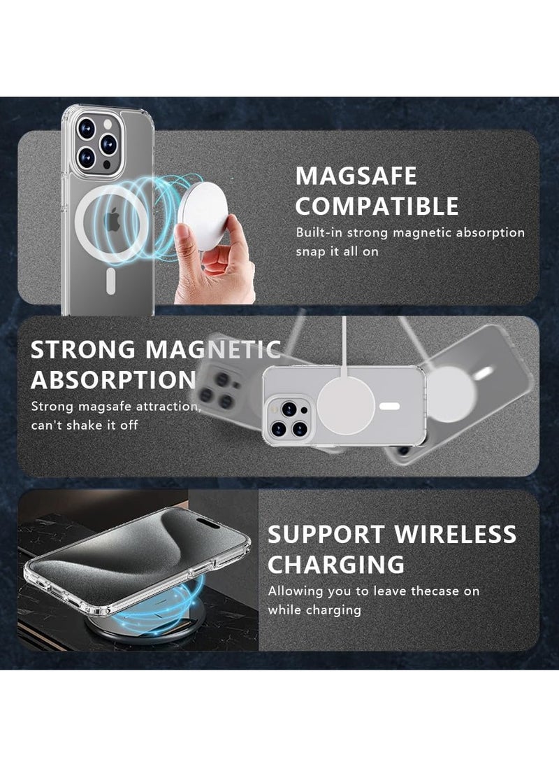 X-level Design for iPhone 15 Pro Max FROSTED SAND [Compatible with MagSafe] Bumper Case PC Back With TPU Phone Cover  - Clear