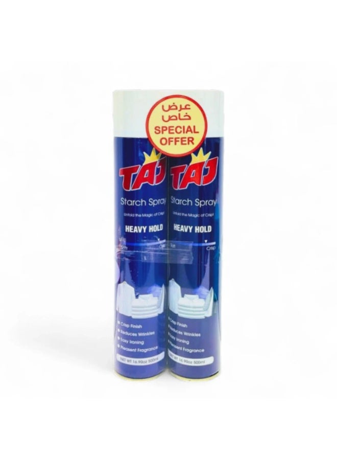 Laundry Starch Spray 2 x 500ml | Premium Fabric Starch for Crisp Ironing | Wrinkle-Free Finish | Easy Spray Application | Gentle & Eco-Friendly Formula - Image 1