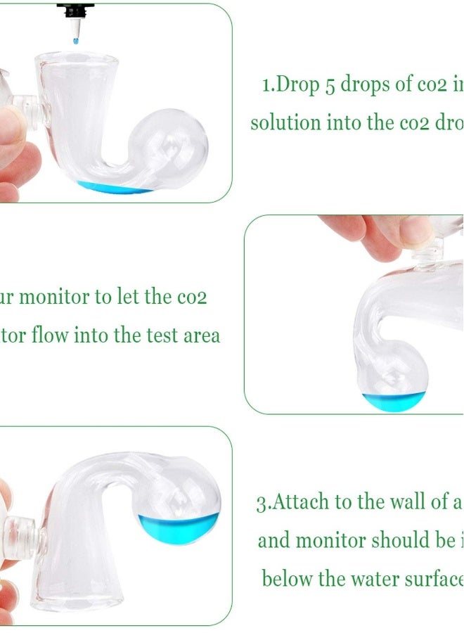 2 Pack CO2 Drop Checker, Aquarium CO2 Tester Monitor CO2 Glass Drop Checker Aquarium CO2 Detector for Planted Fish Tank - Image 4