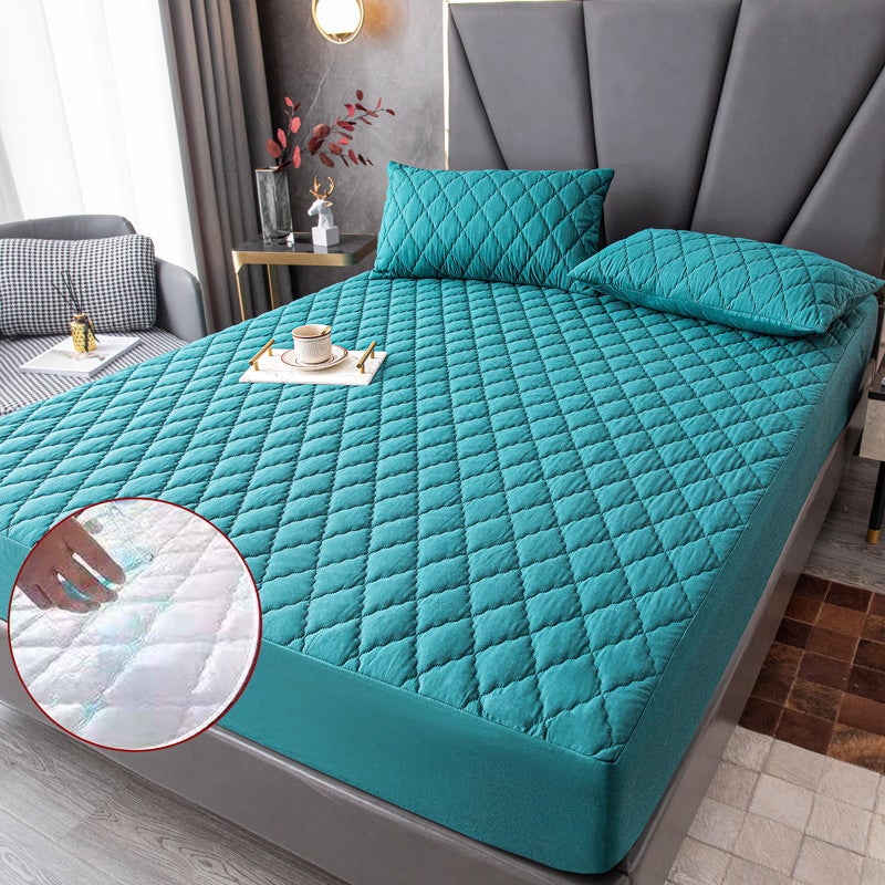 Fittedsheets Waterproof Quilted Bed Hat Bedspread El Protective Cover Sanding Dust Cover Urine Proof - Image 1