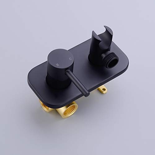 TRUSTMI Toilet Concealed Hot and Cold Bidet Spray Set 2 Function Hand Held Sprayer Shattaf Bathroom Attachment,Black - Image 5