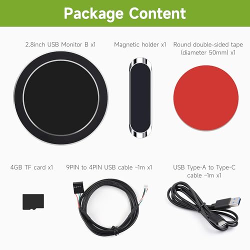 waveshare 28inch Round LCD Display CPUGPU Cooler Black - Image 3