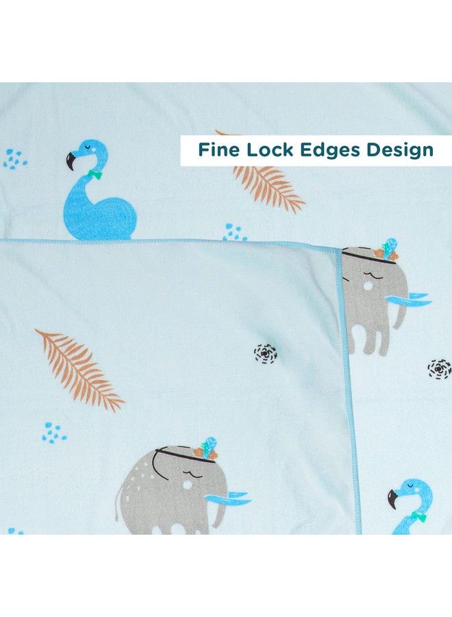 mee mee Micro Fibre Cotton Cloth Premium Baby Washcloth For New Born Reusable Quick Absorbent Extra Soft Face Towels For Kids Baby Toddlers Infants New Born Babies Without Hood Pack Of 1(Blue) - Image 5