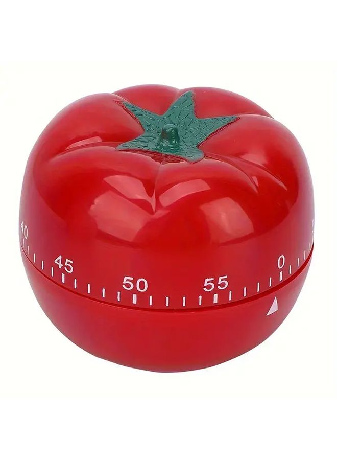 Wind Up Kitchen Timer Red Cute Tomato Shape For Cooking And Study Time Management - Image 1