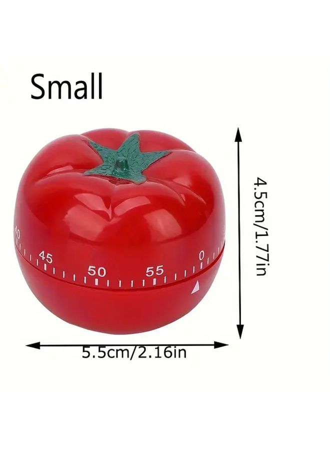 Wind Up Kitchen Timer Red Cute Tomato Shape For Cooking And Study Time Management - Image 3