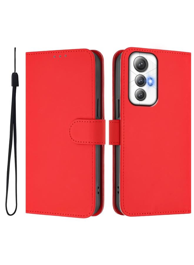 S-TOP Case For Cubot Max 5 Skin Feel Solid Color Leather Phone Case with Lanyard - Image 2