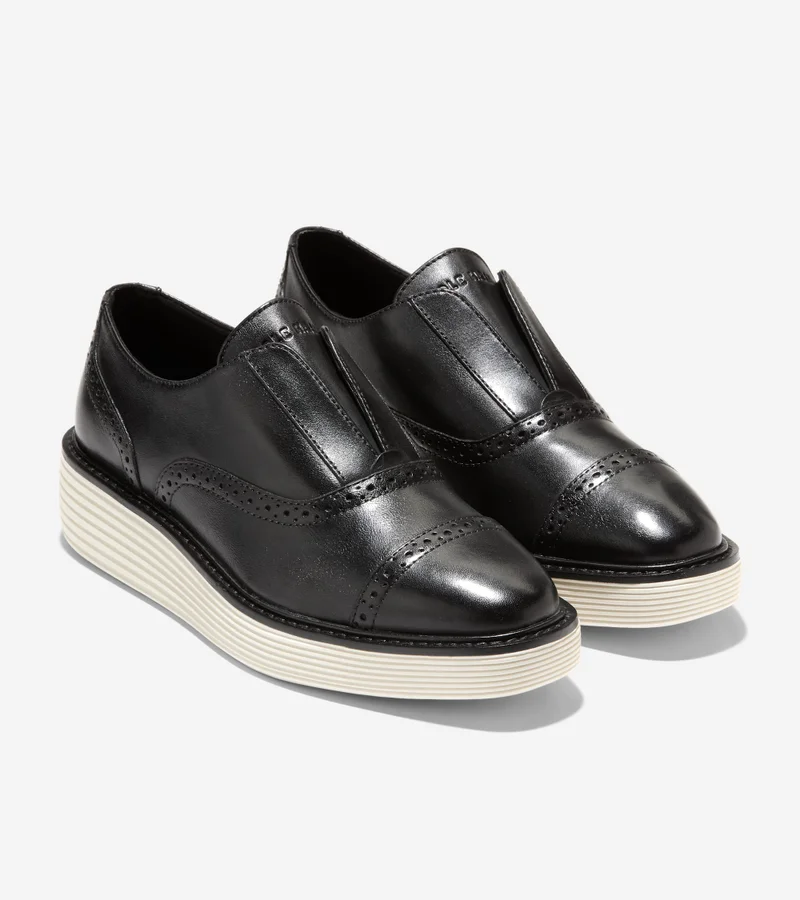 COLE HAAN Women's ØriginalGrand Platform Laceless Oxfords