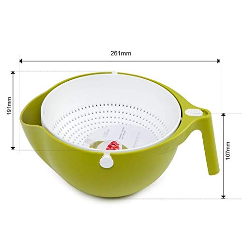 SONIQE New Double Drain Basket Bowl Washing Kitchen Strainer Noodle Vegetable Fruit Storage(Multi Color) - Image 2