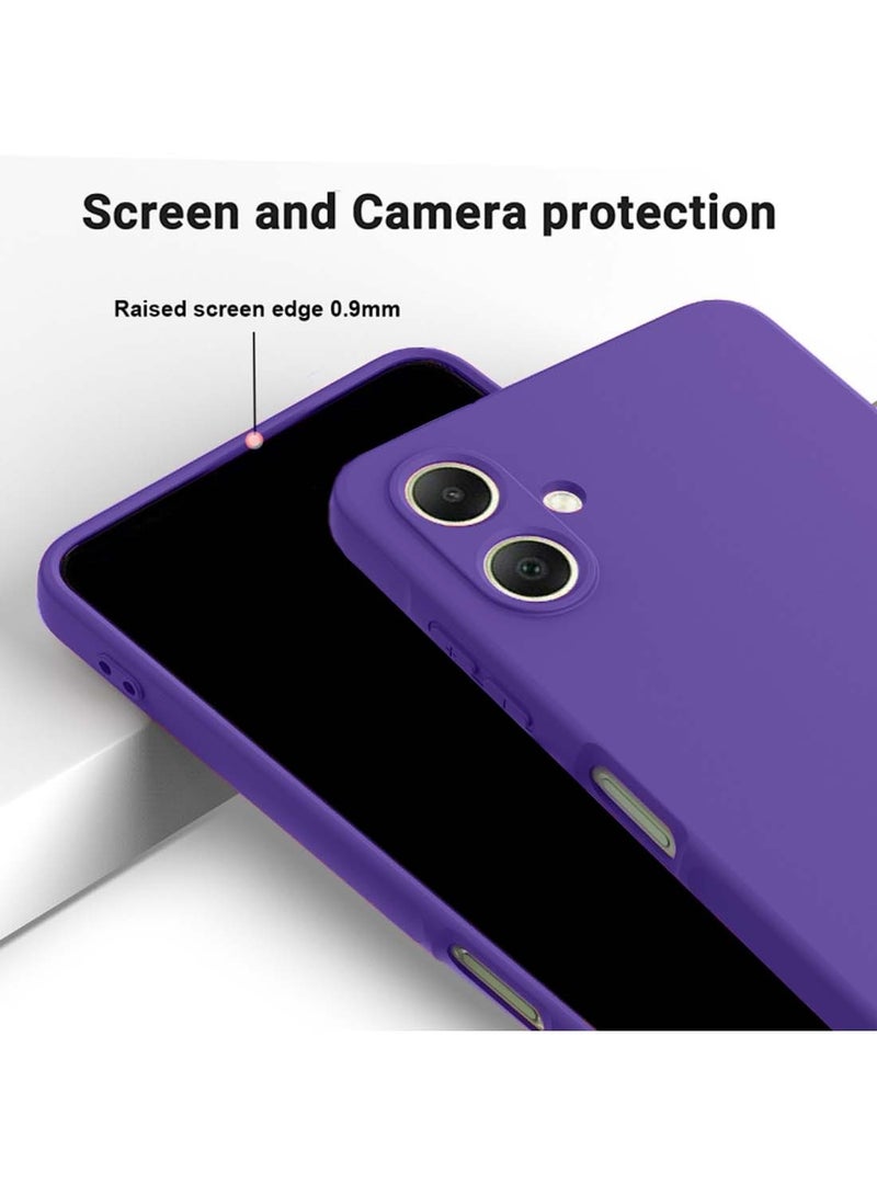 دبليو تيك غطاء حماية من السيليكون السائل الفاخر لهاتف سامسونج جالاكسي A06 4G 2024 - أرجواني باذنجاني - Image 3