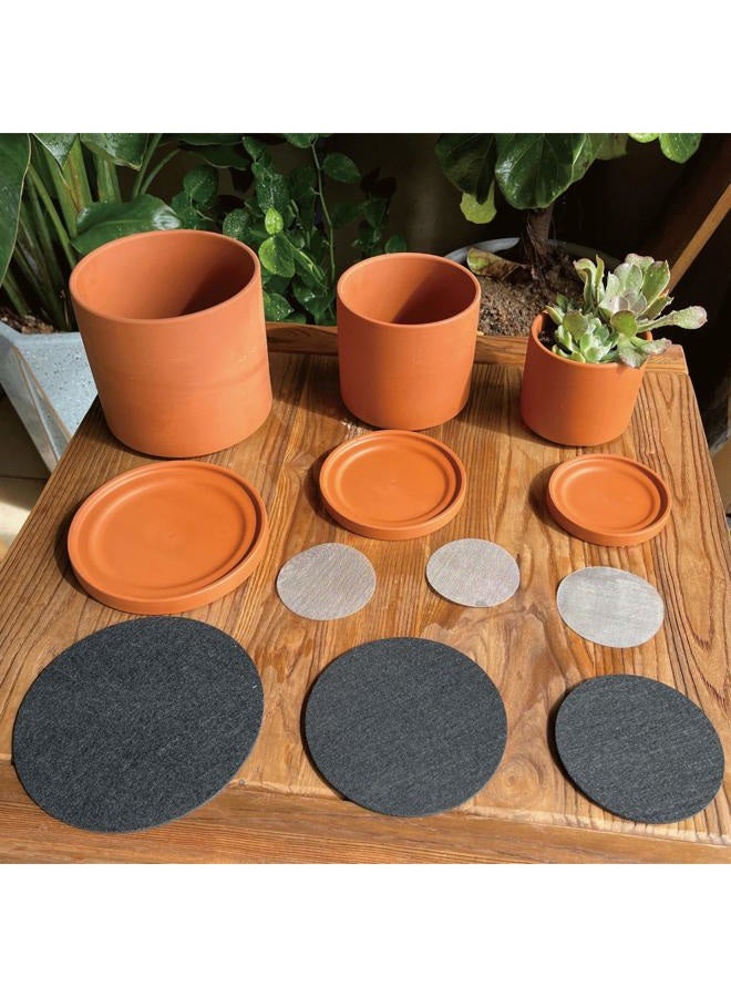 D'vine Dev Terracotta Pots for Plants, 4.2 Inch 5.3 Inch 6.5 Inch, Succulent Planter Pot with Drainage and Saucer, 40-A-T-1 - Image 5