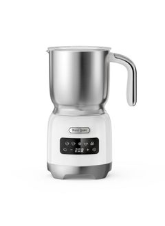 HAZEL QUINN Hazel Quinn Milk Frother, 5 Functions, Variable Temp & Thickness Frother and Steamer, Detachable for Dishwasher Safe, 400ML/13.5OZ for Hot & Cold Latte, Cappuccino - Pearl White  - Image 1