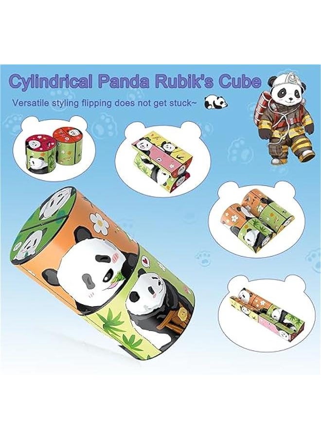 HOOKOR 3 Pack Cute Panda Magic Cube Set,3D Infinity Star Cube Magnet Fidget Toy , Puzzle Cubes for Kids and Adults  - Image 5