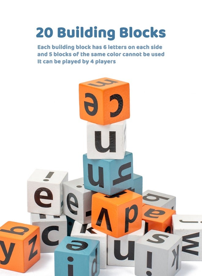 Premium English Spelling Educational Building Blocks Toy for Kids | Interactive Word Formation Game with 20 Alphabet Blocks, 64 Vocabulary Cards & Bell | Safe, Portable & Enhances Cognitive Skills - Image 5