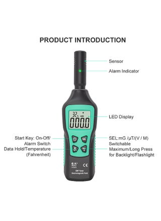 EMF Meter Electromagnetic Radiation Detector Household Handheld High Precision Electromagnetic Wave Radiation Tester Radiation Monitor FY876 Black - pzsku/Z93BC2EDB58EB43EBDFE5Z/45/_/1697193269/a5a8ae39-752d-4247-80f5-e3b0f90ea586