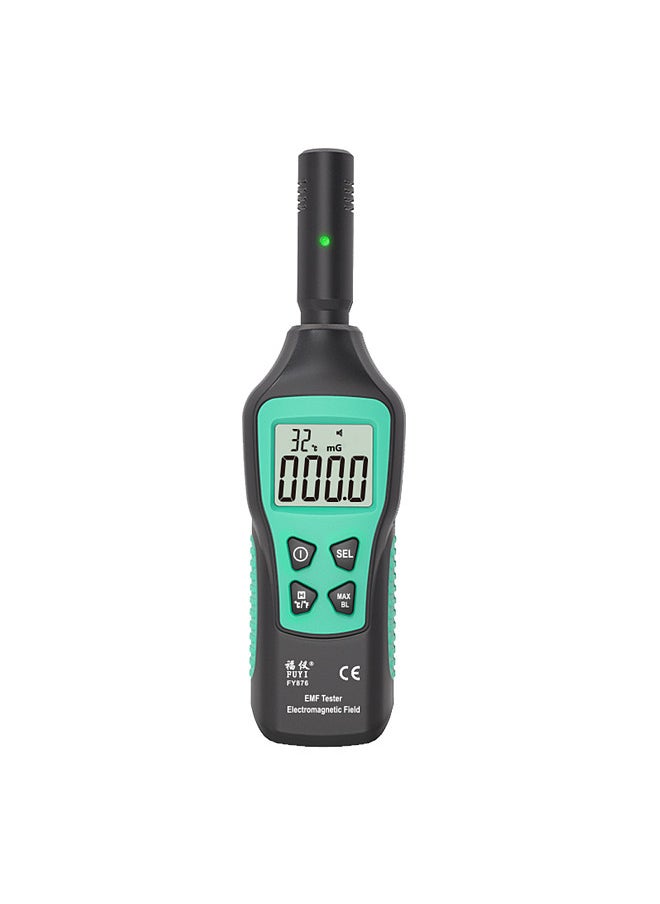 EMF Meter Electromagnetic Radiation Detector Household Handheld High Precision Electromagnetic Wave Radiation Tester Radiation Monitor FY876 Black